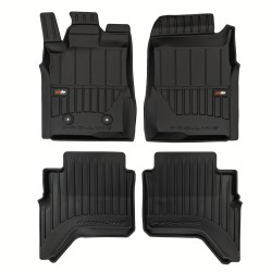 Tappetini per auto Proline 3D compatibili con Ford Ranger IV dal 2022 in poi su misura in gomma | Note: 4 porte | Tipo Auto: Pickup | Set di tappetini premium | Materiale TPE durevole | Bordi più alti
